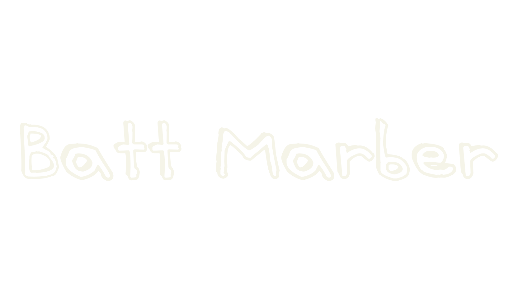 Batt Marber, hand drawn font preview