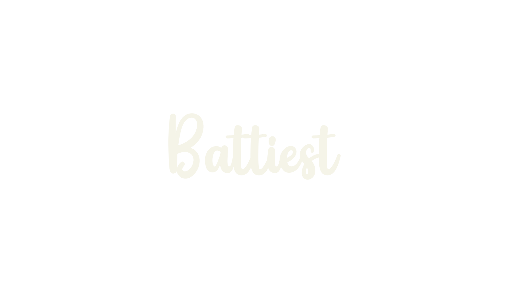 Battiest, cursive font preview