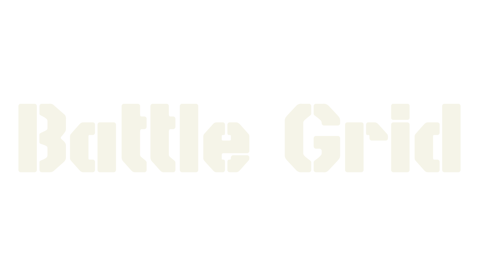 Battle Grid, stencil font preview