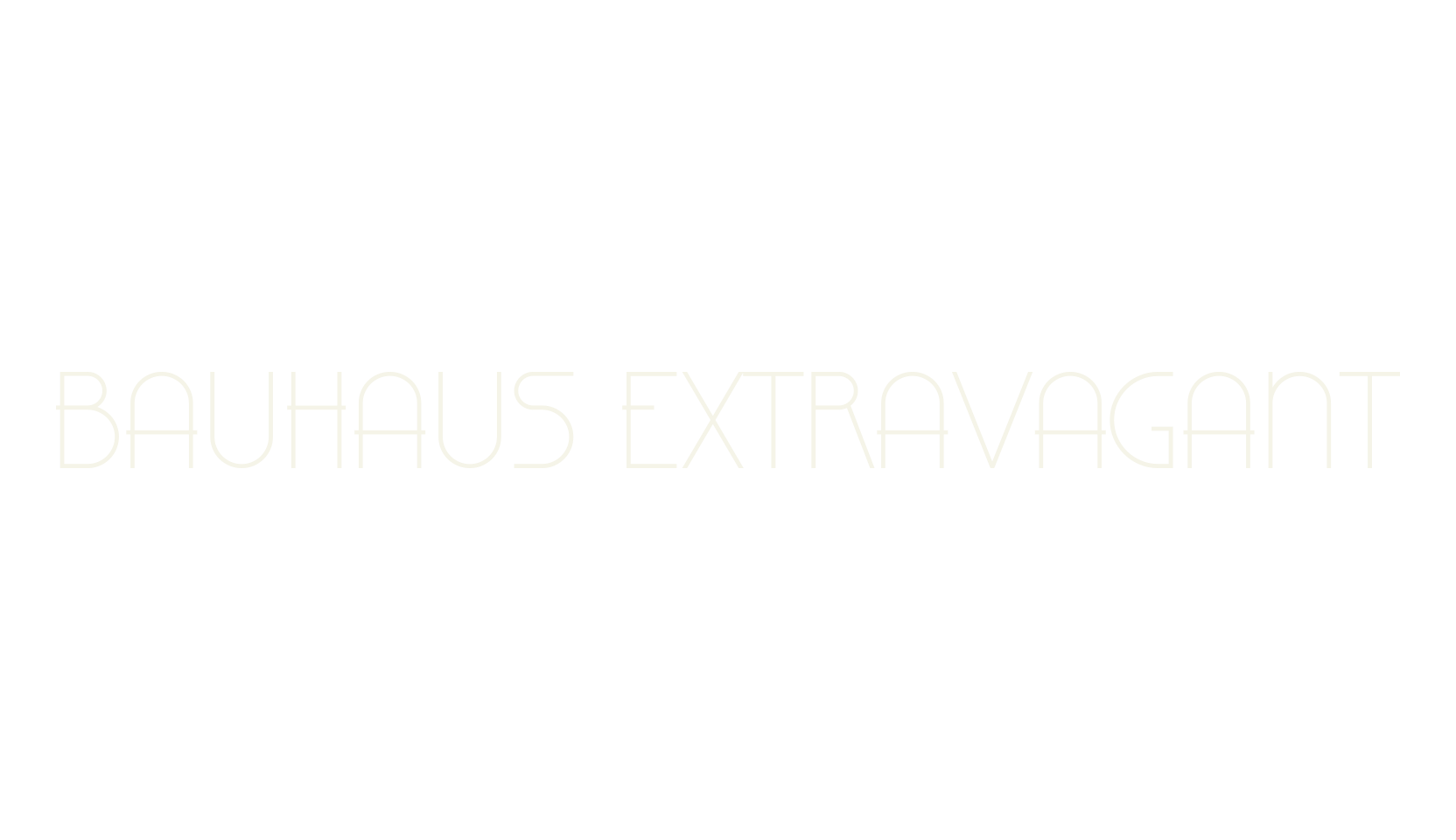 Bauhaus Extravagant, thin font preview