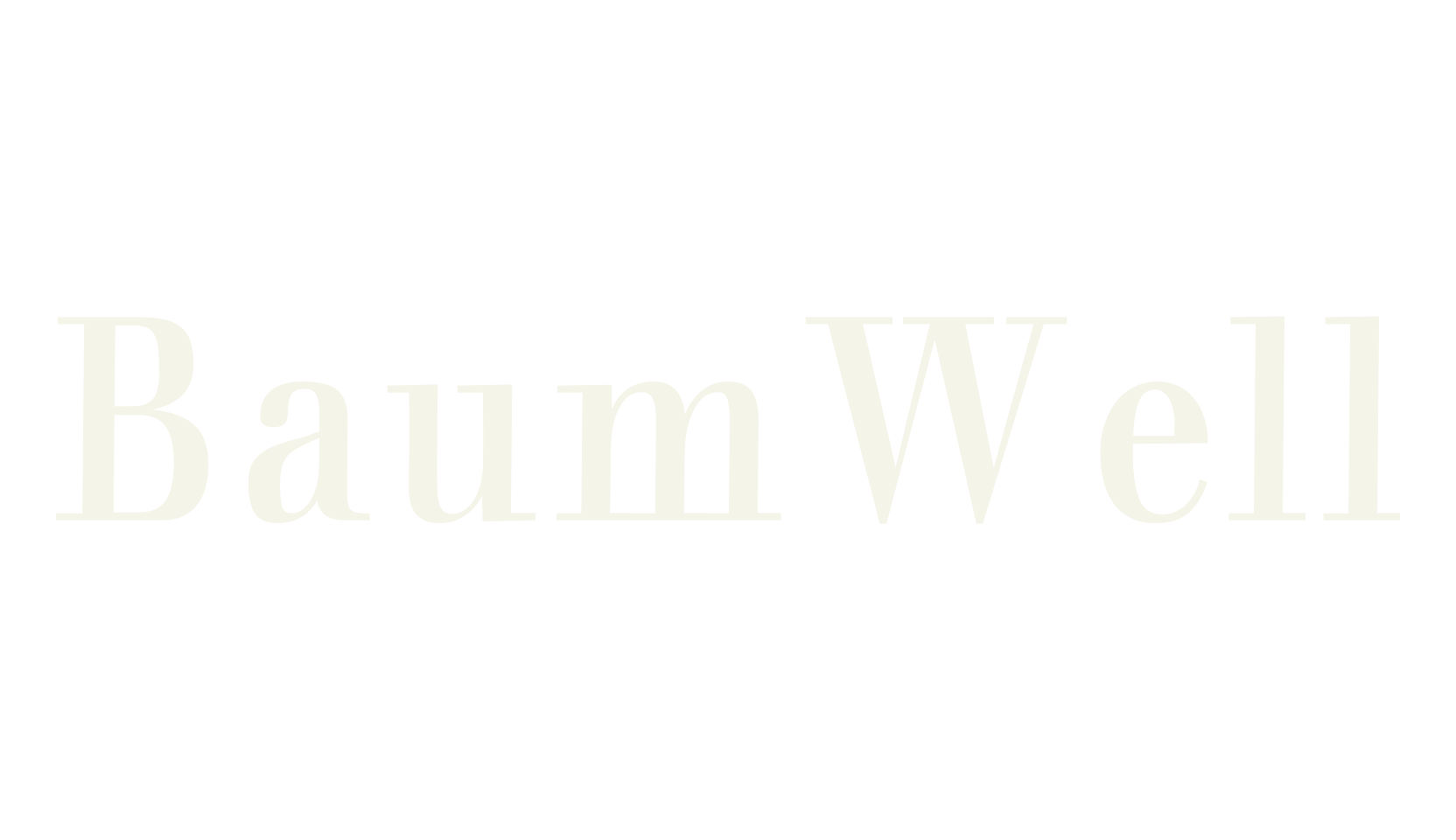 BaumWell, serif font preview