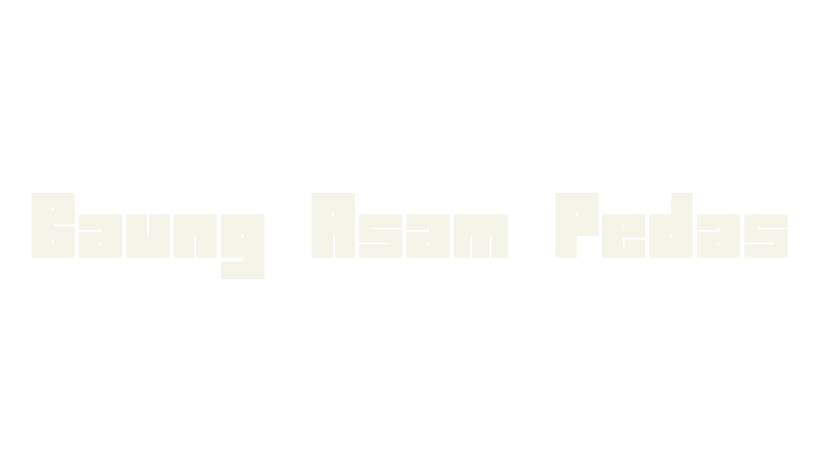 Baung Asam Pedas, sans serif font preview