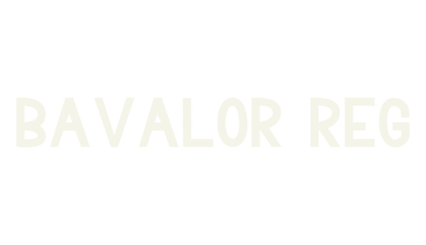 Bavalor Reg, vintage font preview