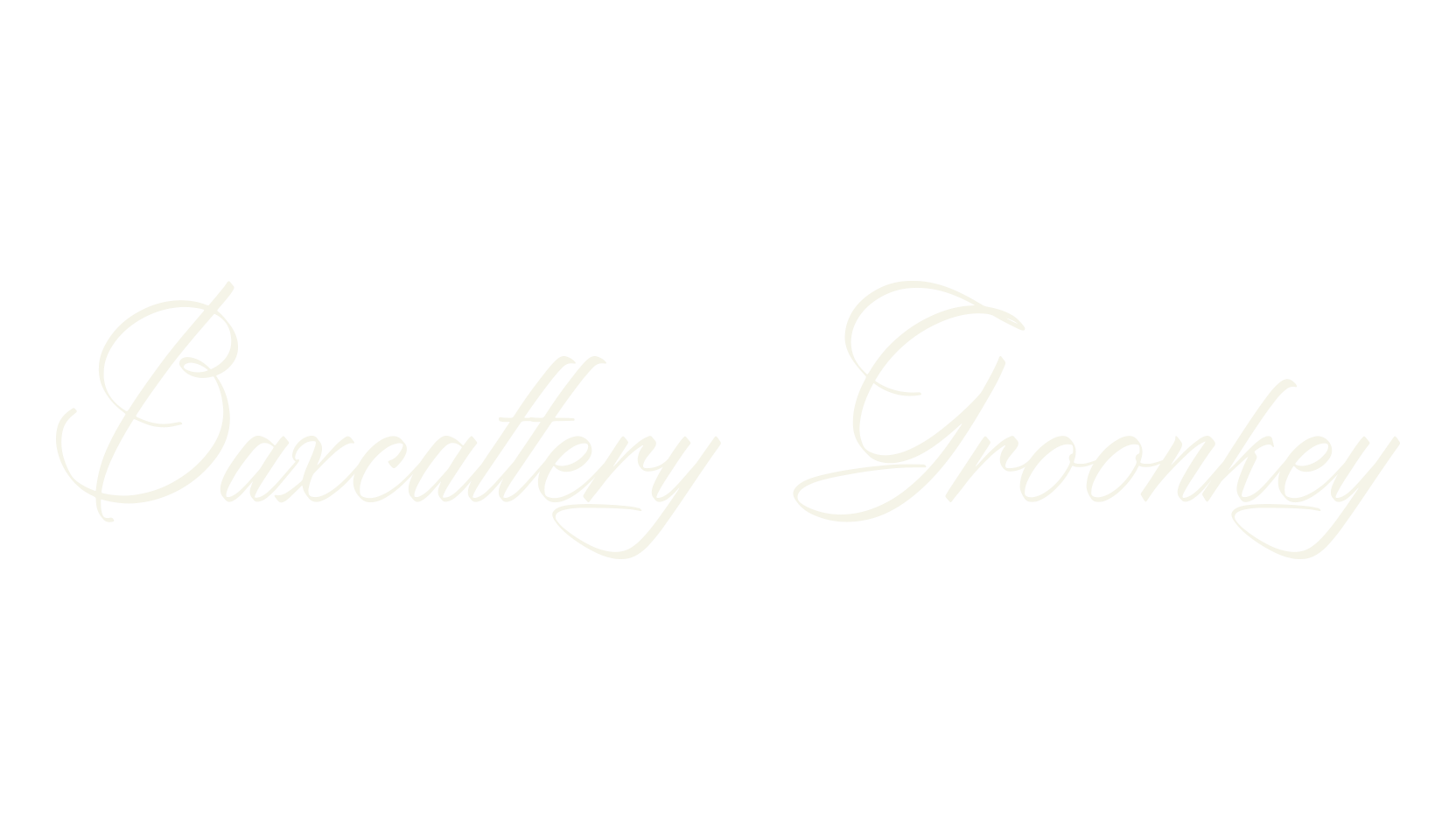 Baxcattery Groonkey, script font preview