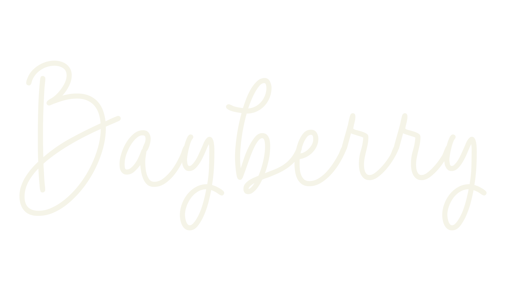 Bayberry, handwritten font preview