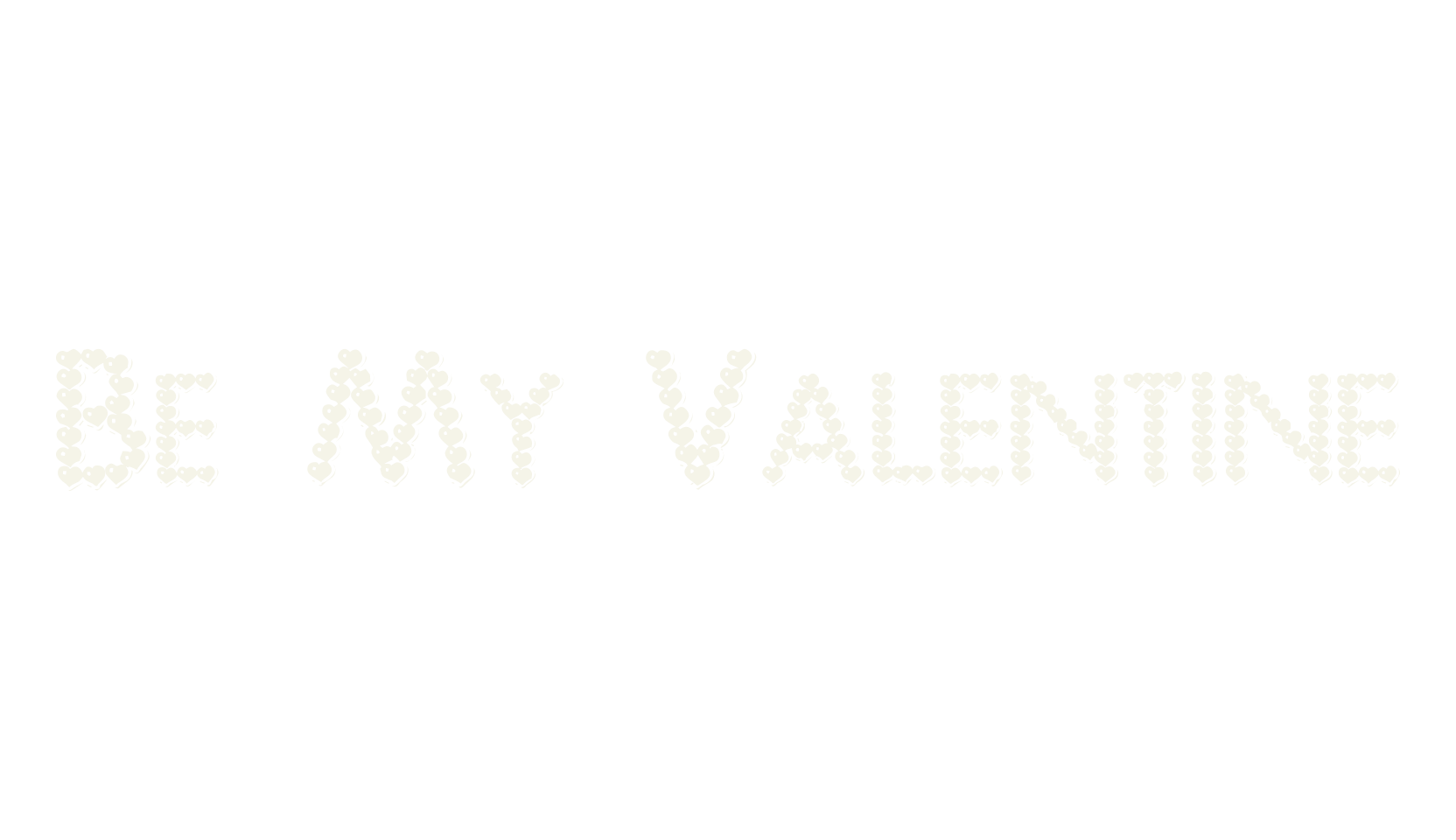 Be My Valentine, heart font preview