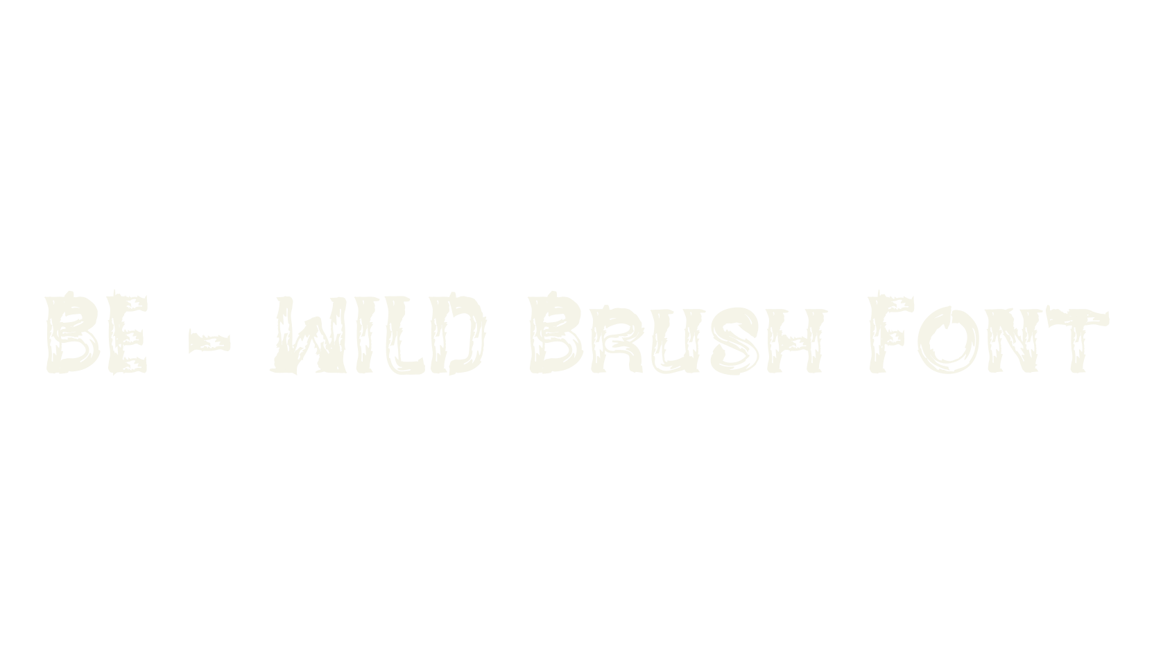 BE - WILD Brush Font, modern font preview