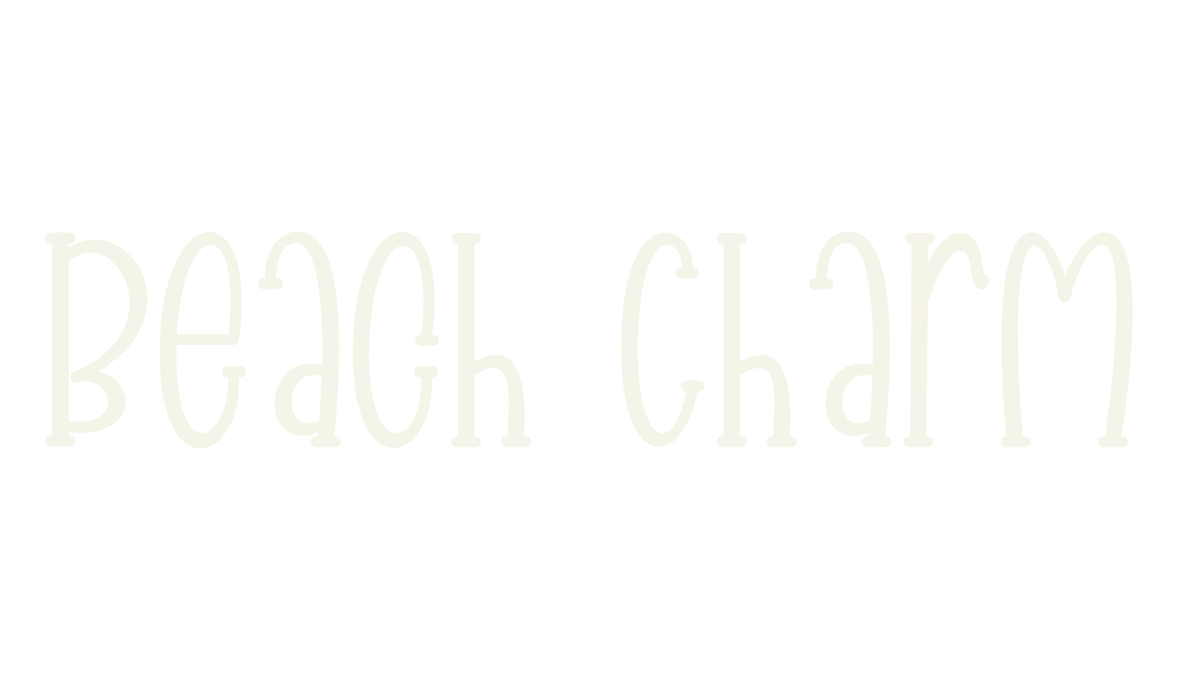 Beach Charm, cute font preview