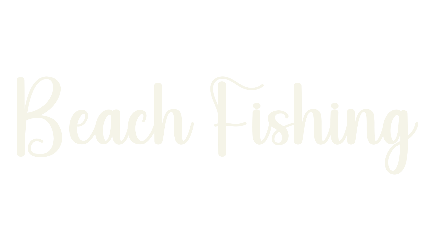 Beach Fishing, calligraphy font preview