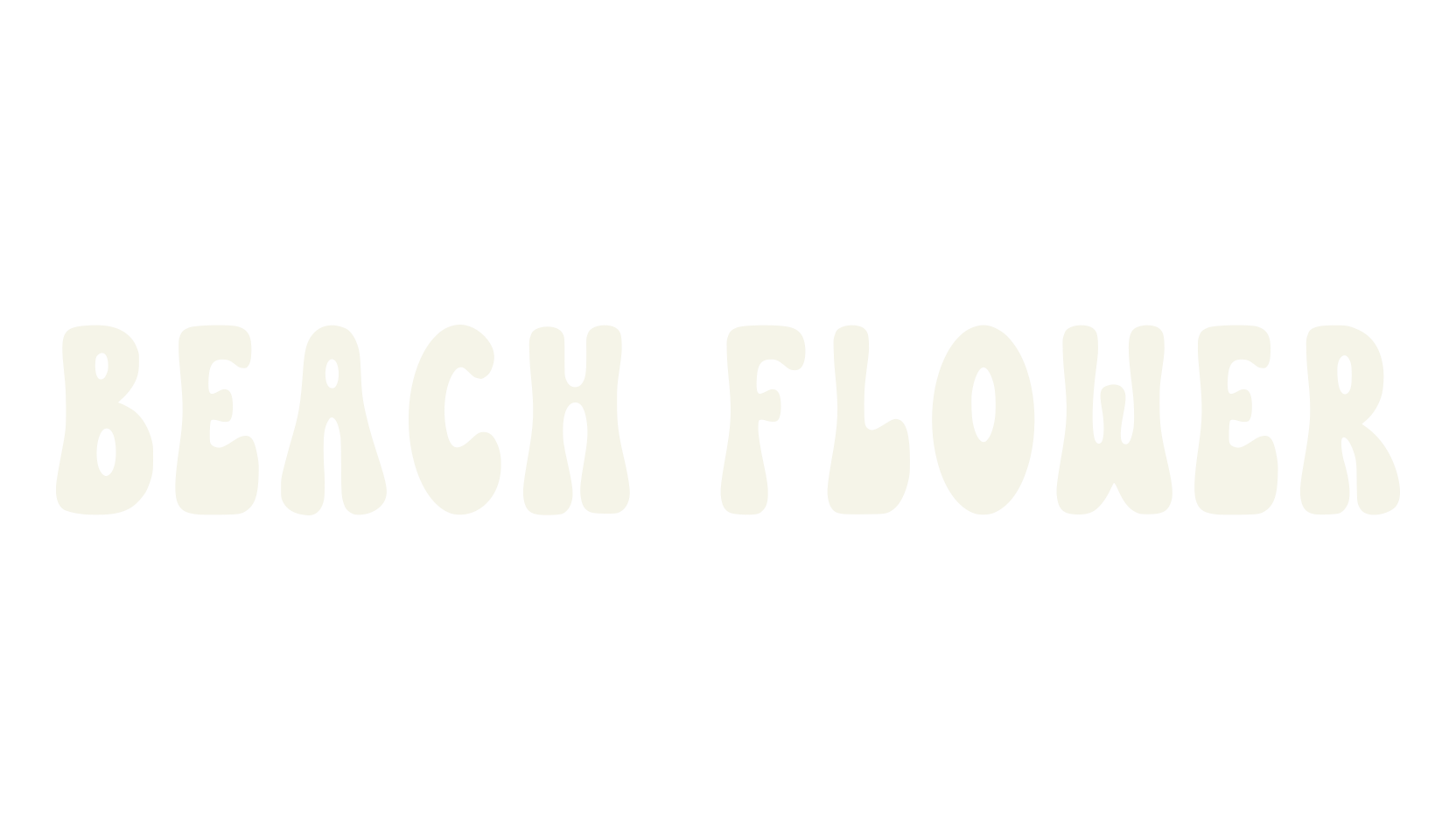 Beach Flower, fancy font preview