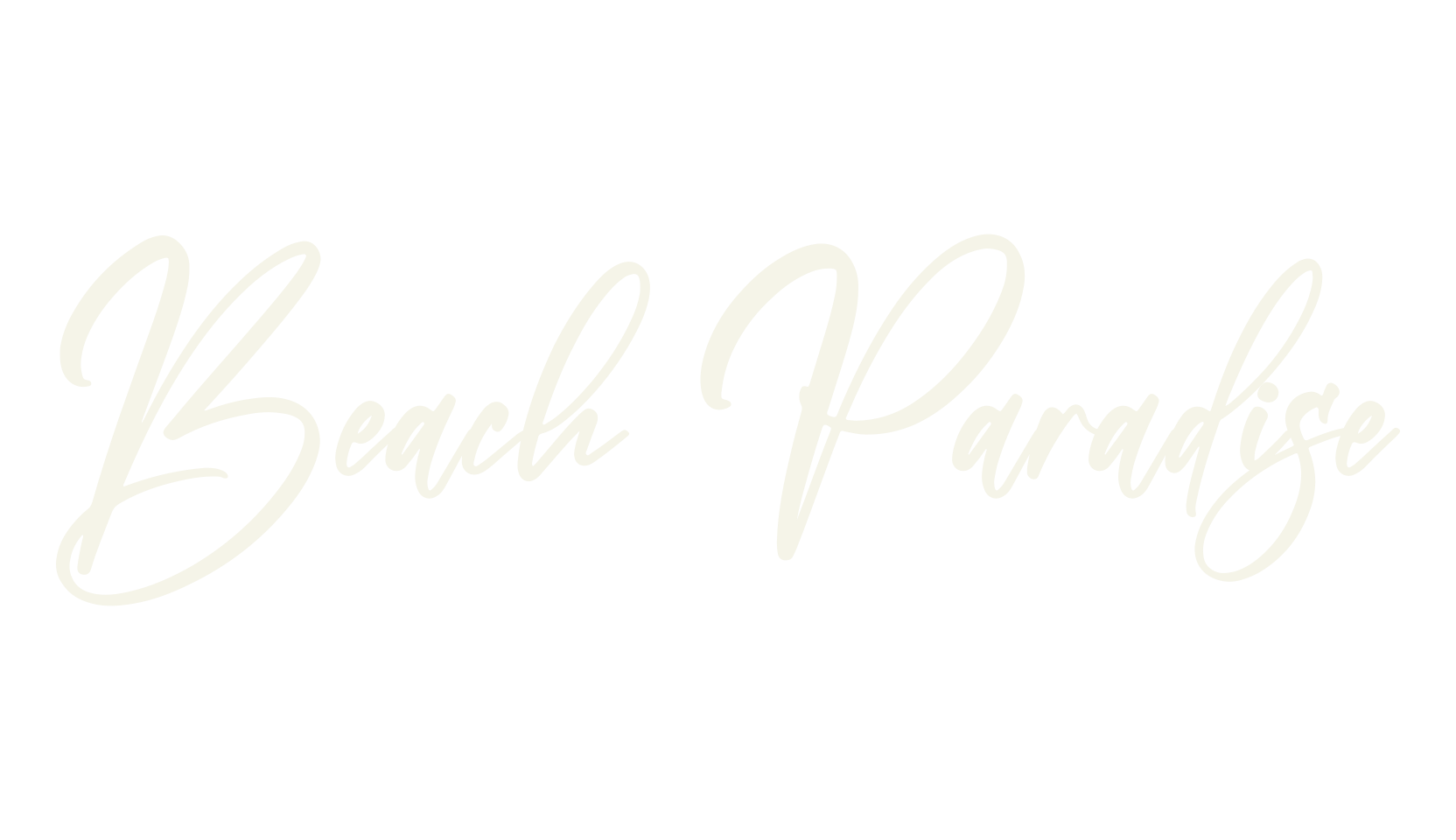 Beach Paradise, script font preview
