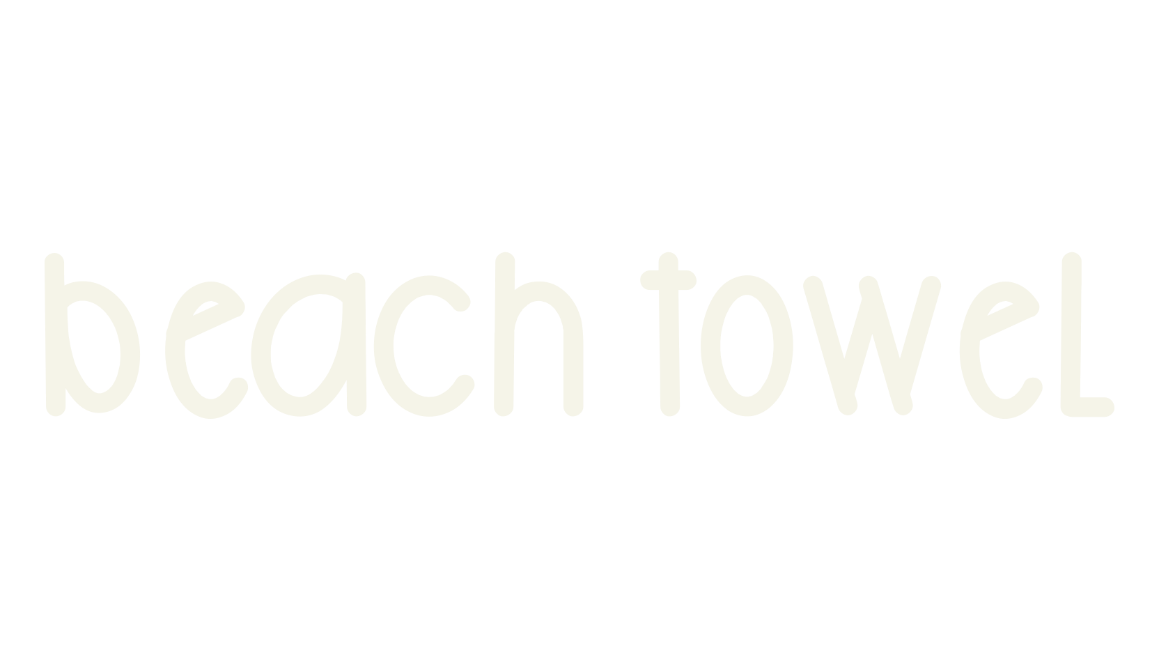 Beach Towel, sans serif font preview