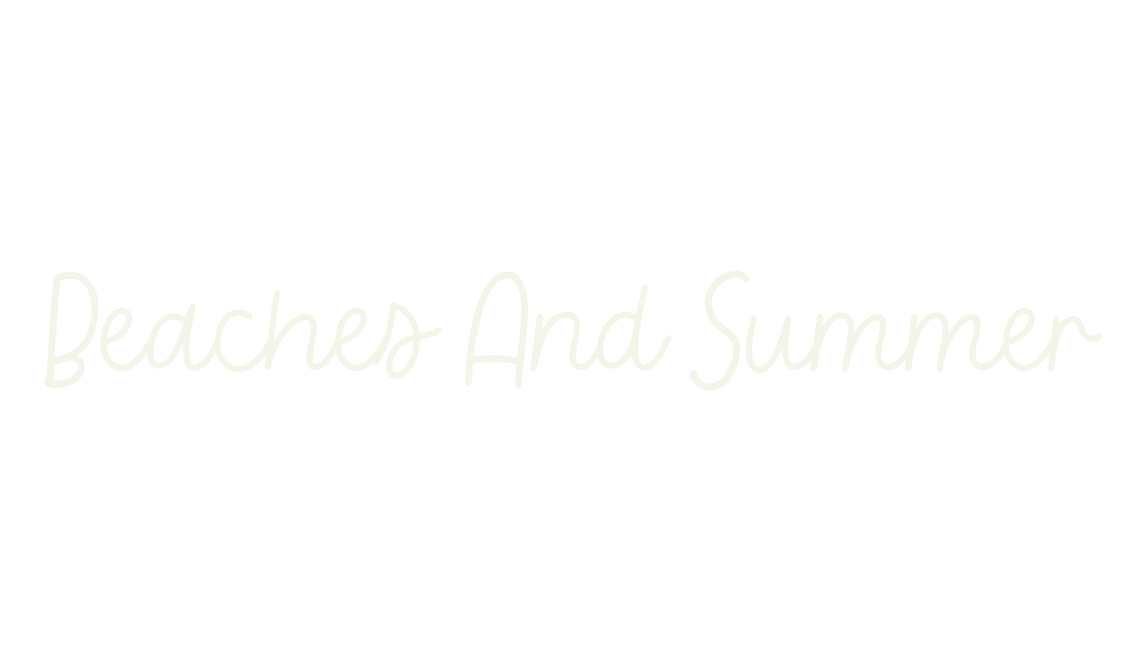 Beaches And Summer, cute font preview