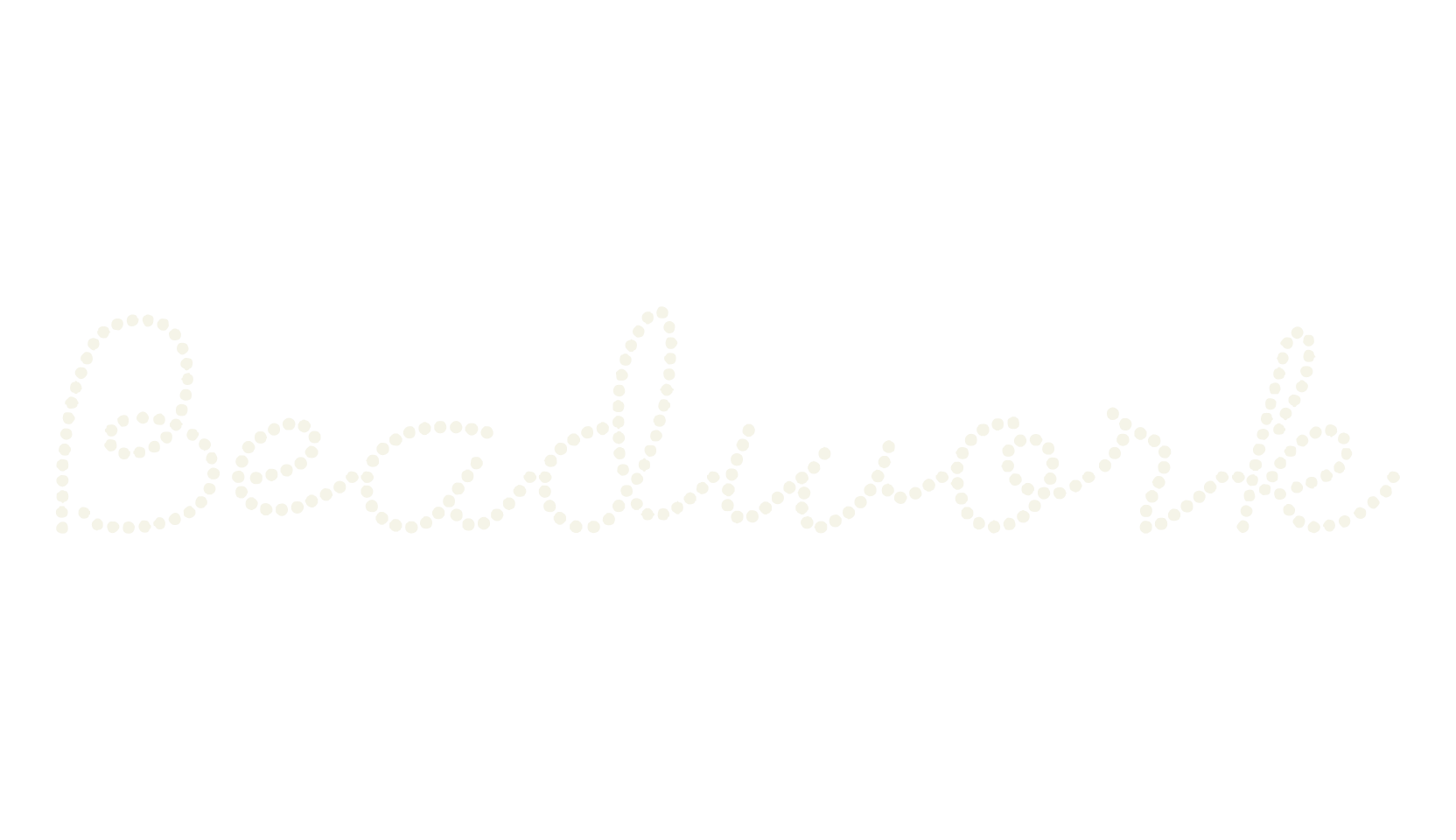 Beadwork, display font preview