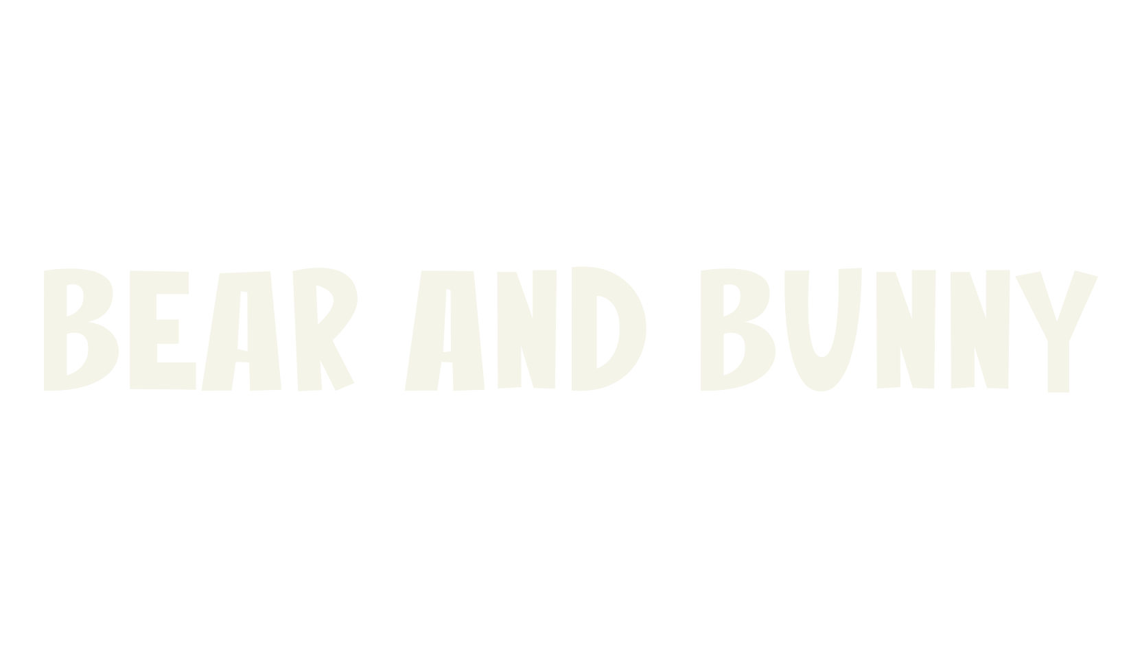 Bear And Bunny, fun font preview