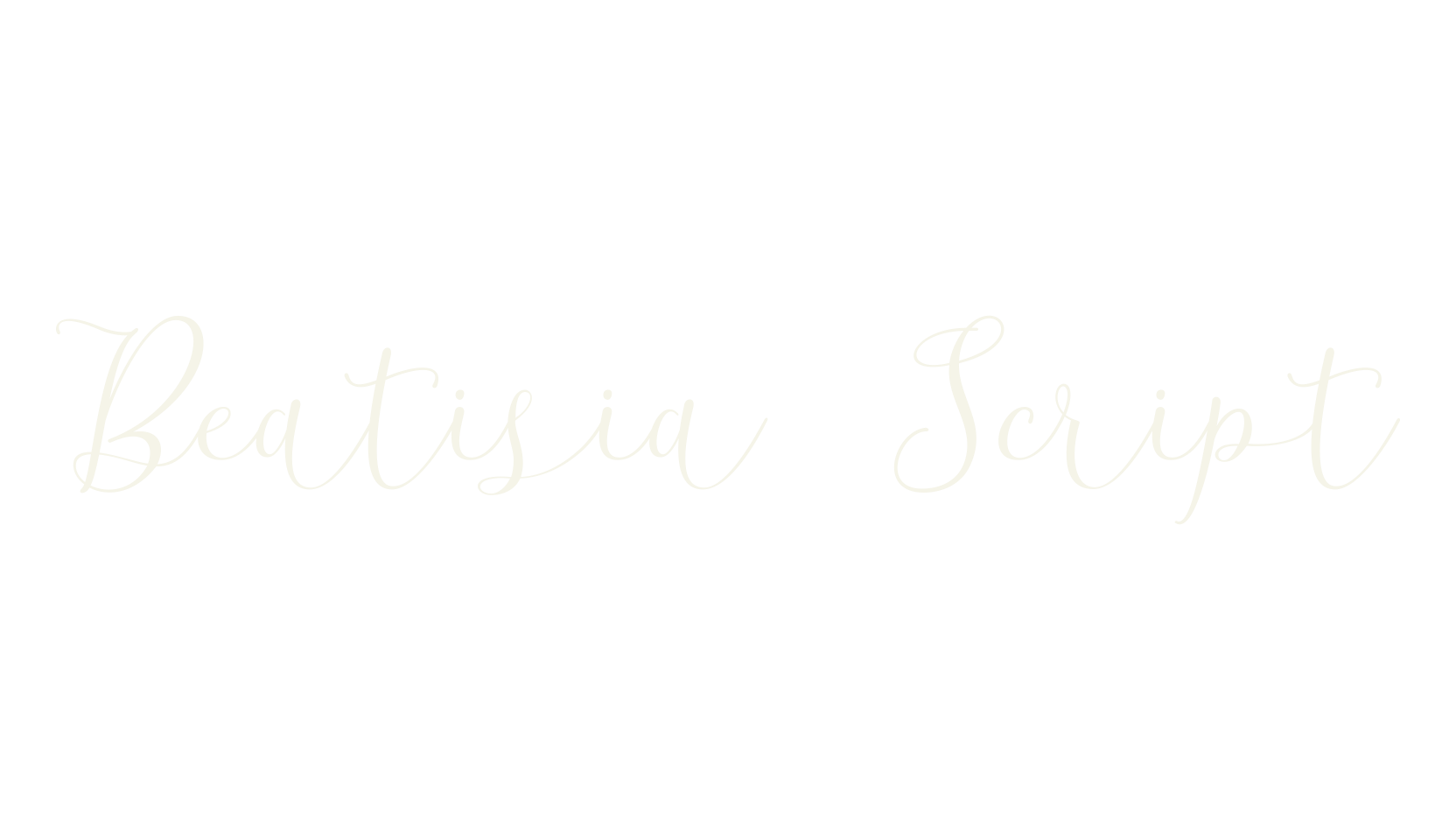 Beatisia Script, script font preview