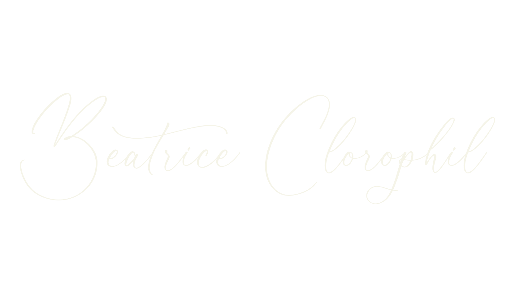 Beatrice Clorophil, script font preview