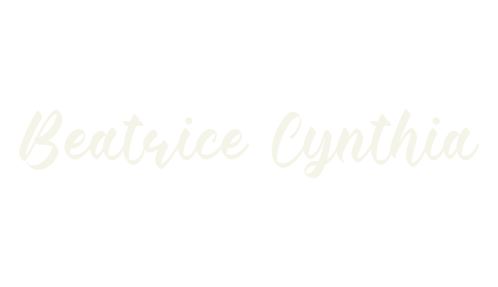 Beatrice Cynthia, calligraphy font preview