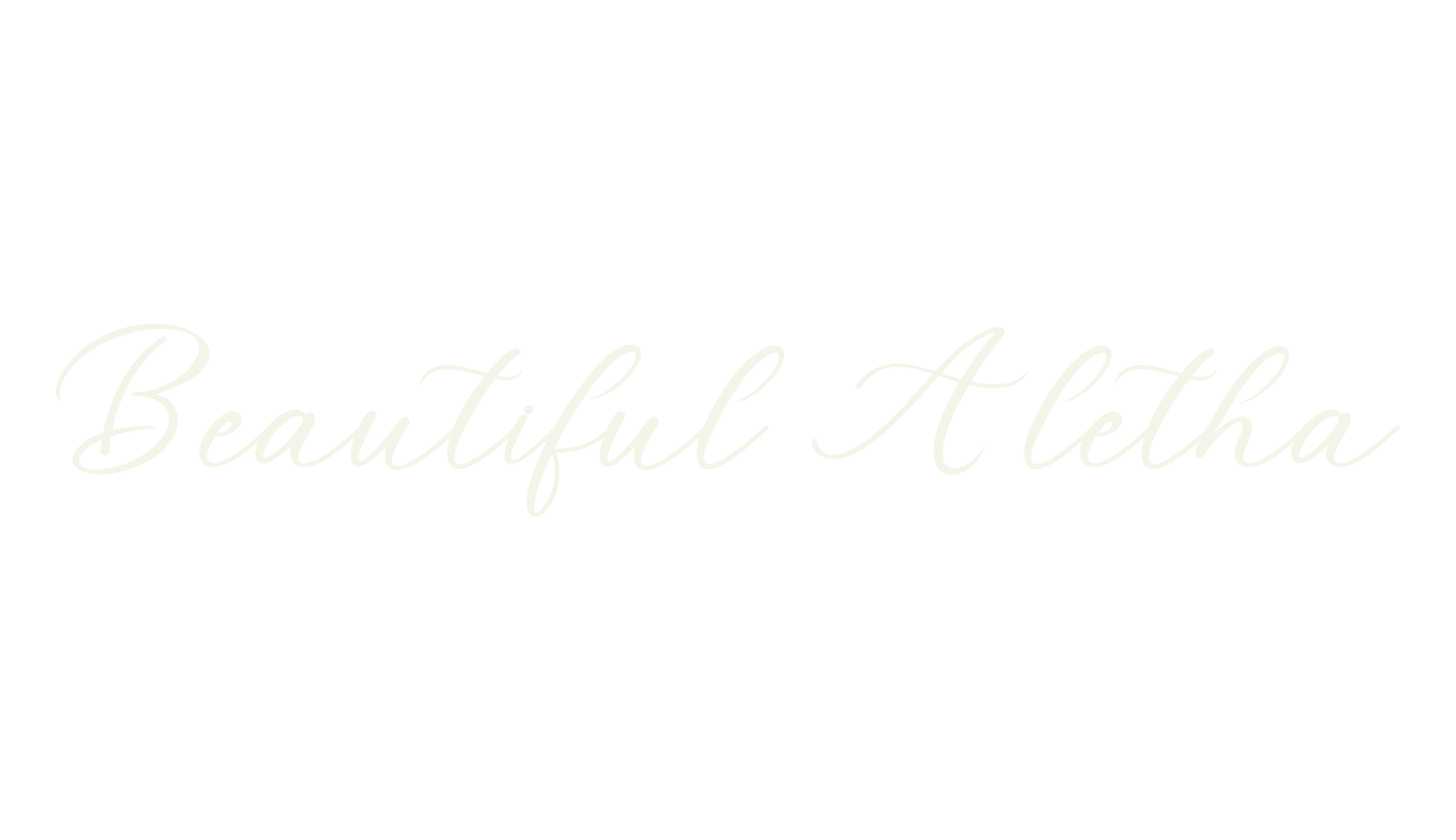 Beautiful Aletha, handwriting font preview
