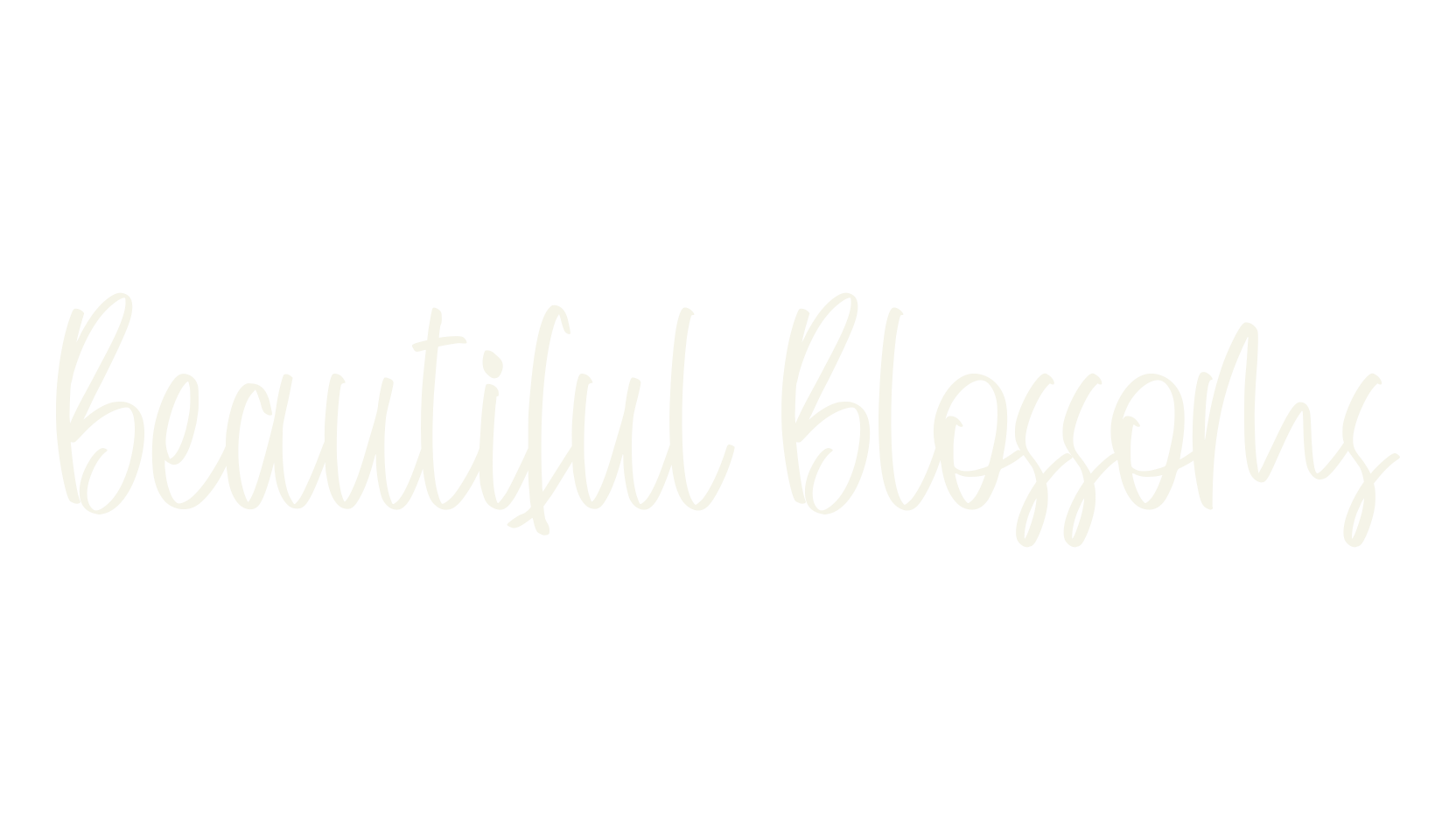 Beautiful Blossoms, calligraphy font preview