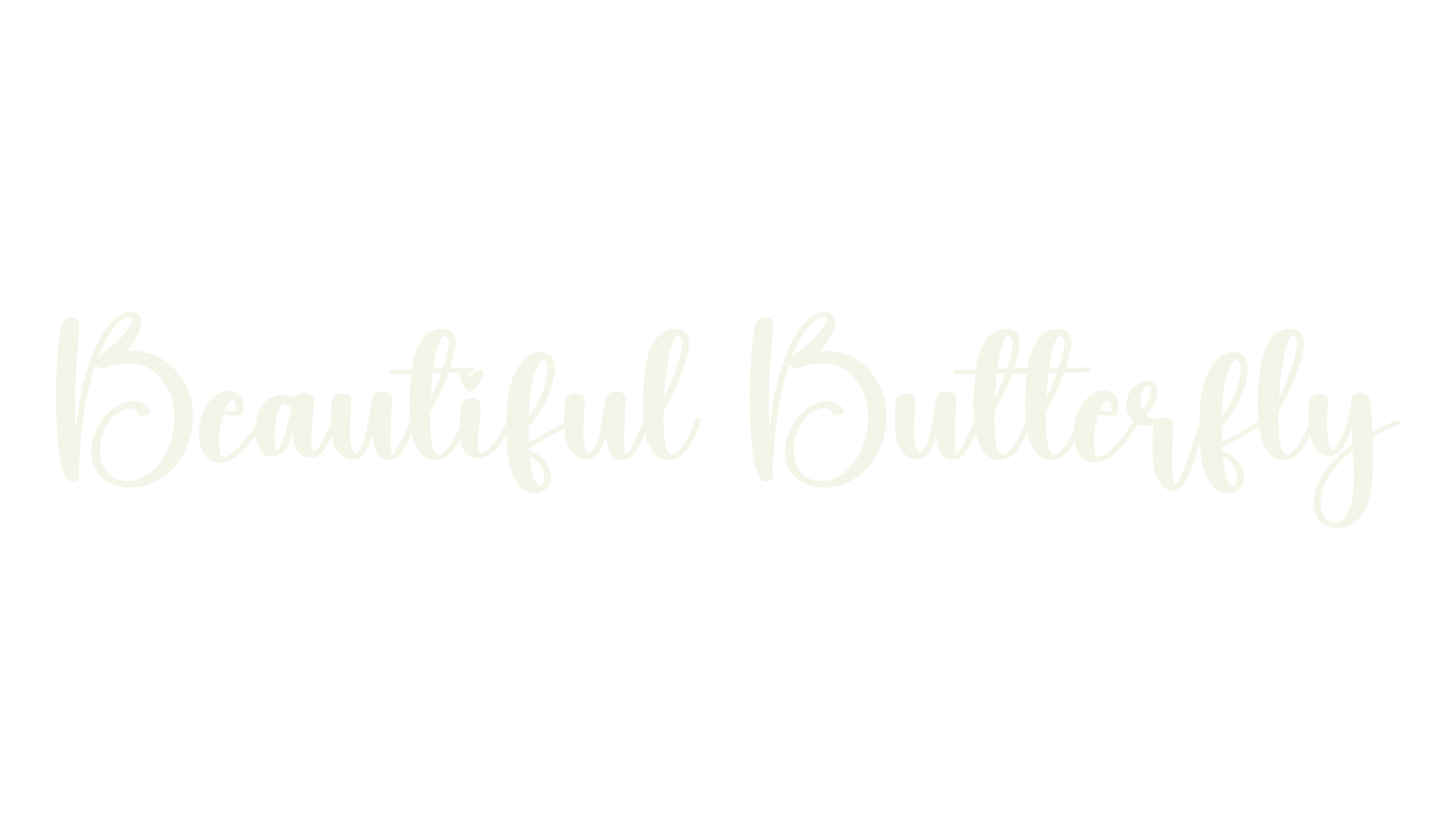 Beautiful Butterfly, fashion script font preview