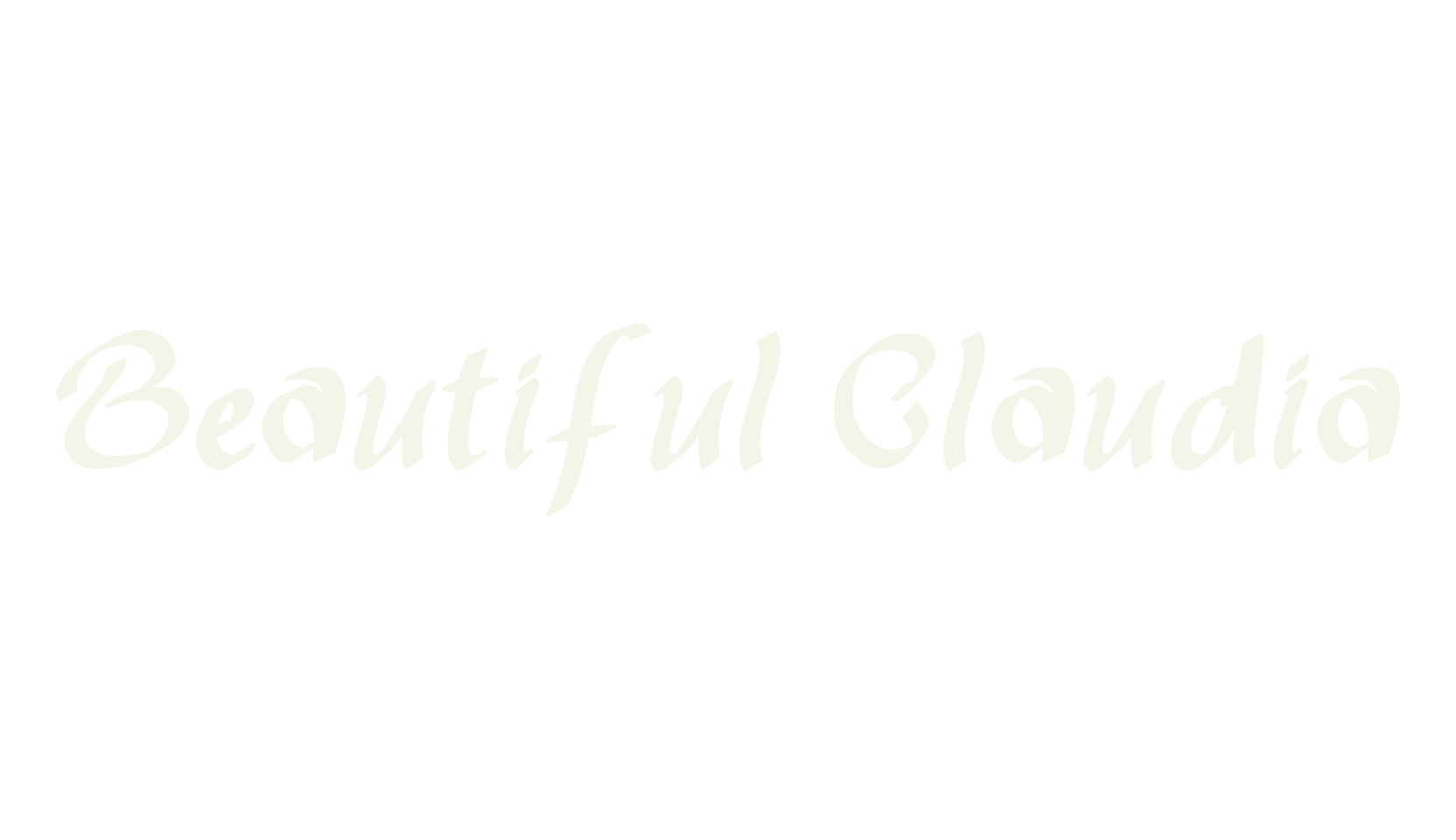 Beautiful Claudia, procreate font preview