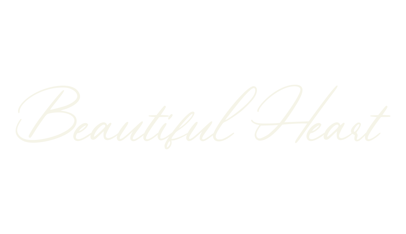 Beautiful Heart, cursive font preview