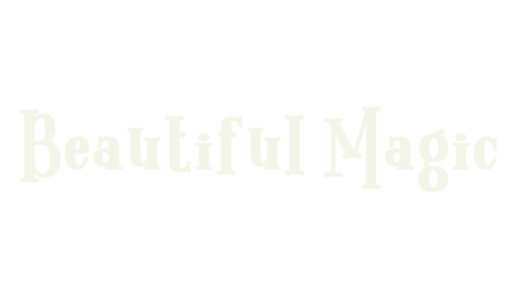 Beautiful Magic, serif font preview