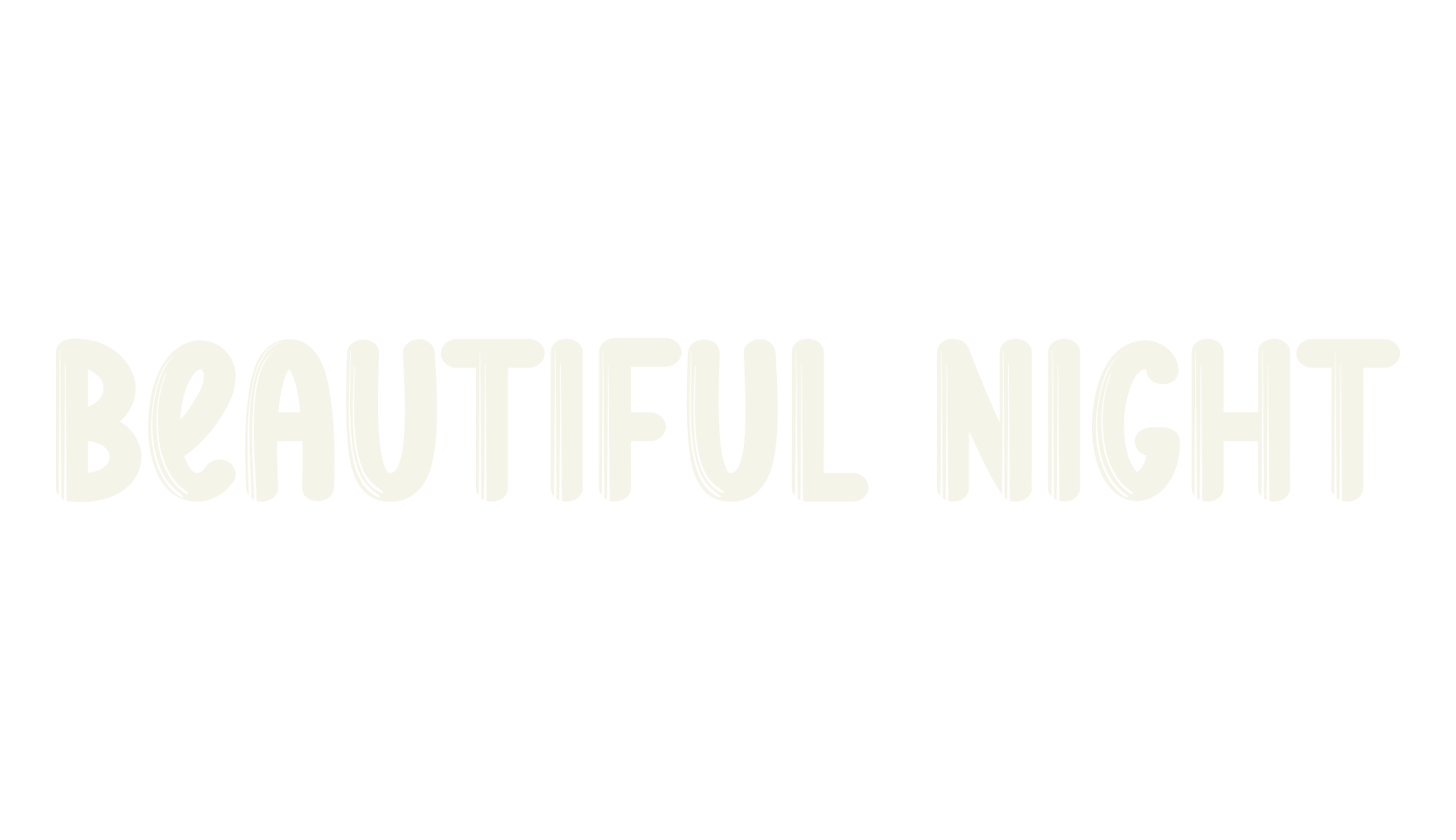 Beautiful Night, script font preview