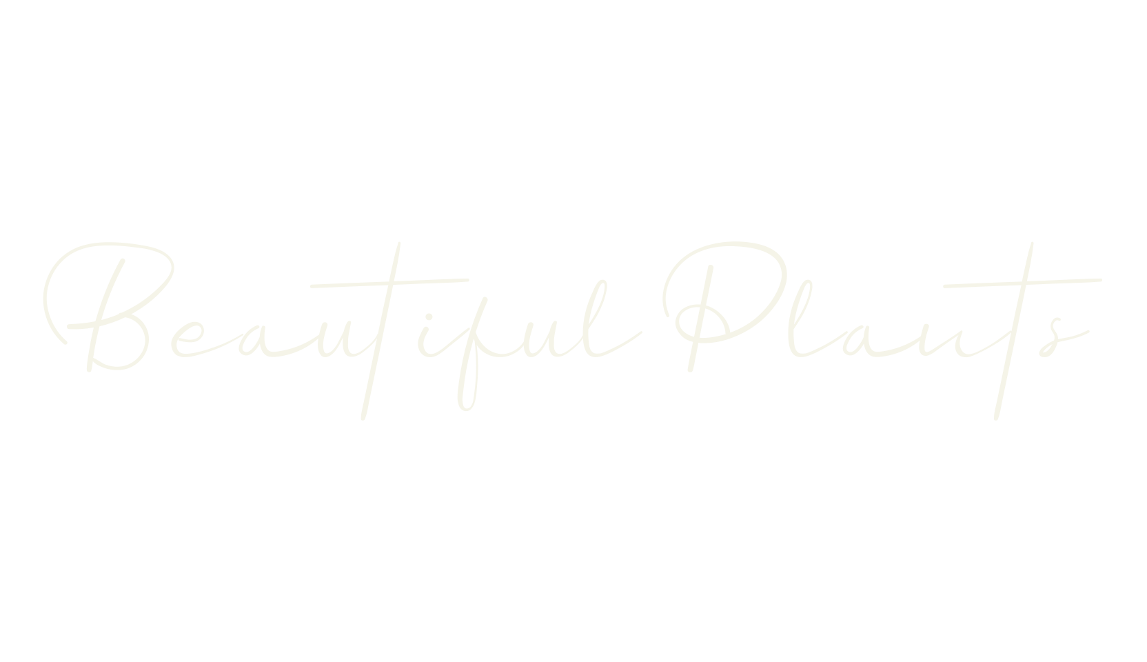 Beautiful Plants, cursive font preview