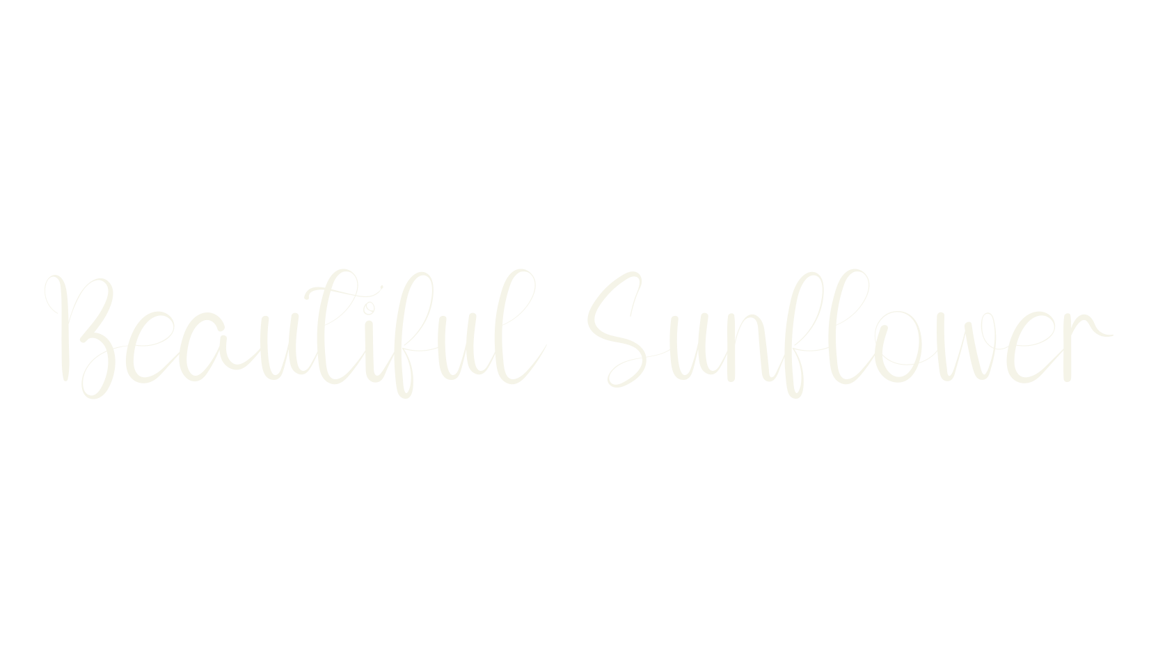 Beautiful Sunflower, beautiful font preview
