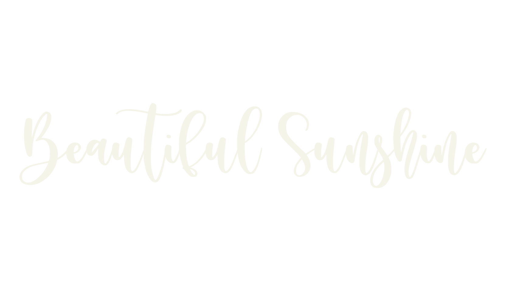 Beautiful Sunshine, calligraphy font preview