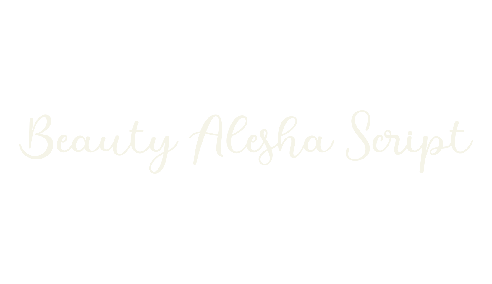 Beauty Alesha Script, cursive font preview