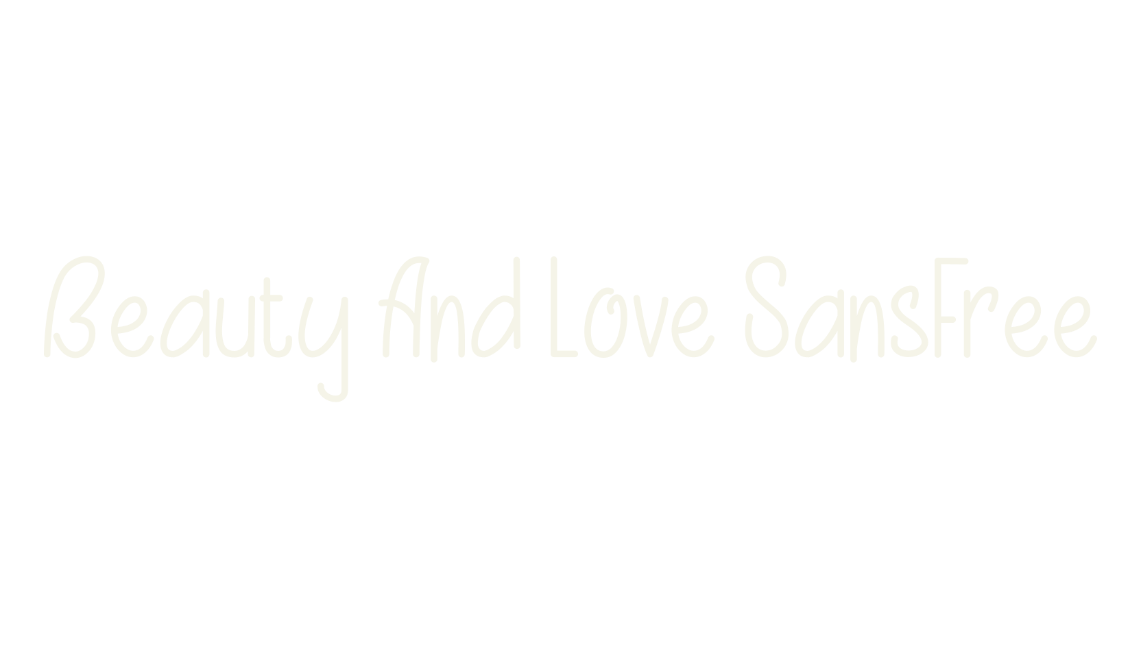 Beauty And Love SansFree, fashion sign font preview