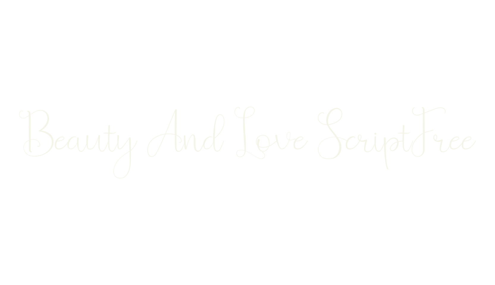Beauty And Love ScriptFree, fashion sign font preview