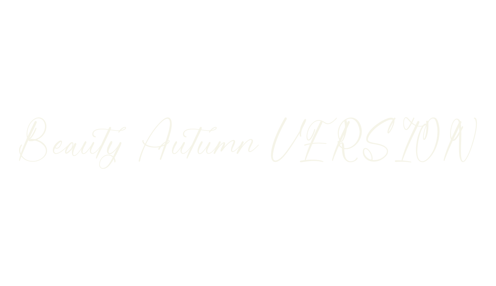 Beauty Autumn VERSION, script font preview