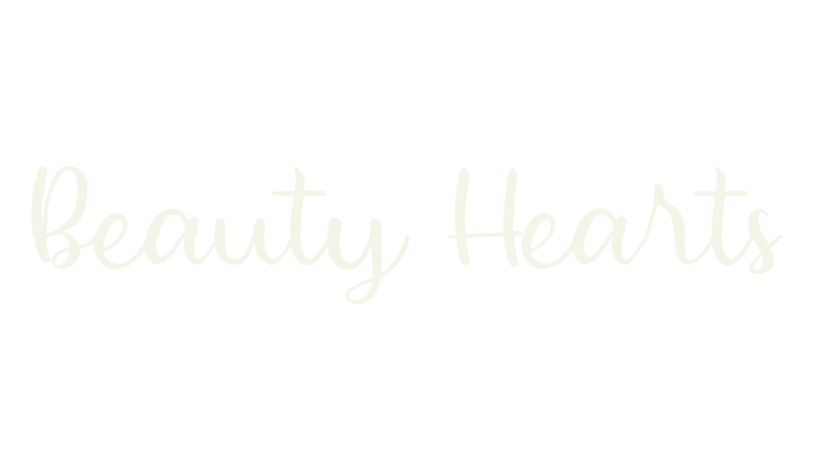 Beauty Hearts, cursive font preview