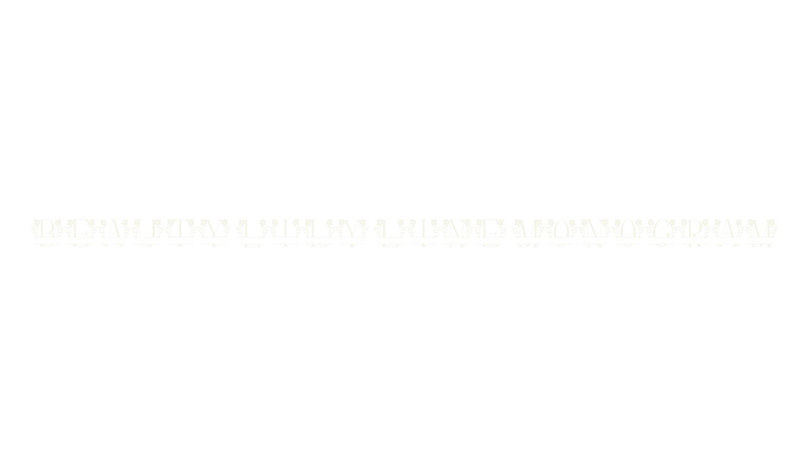 Beauty Lily Line Monogram, monogram font preview