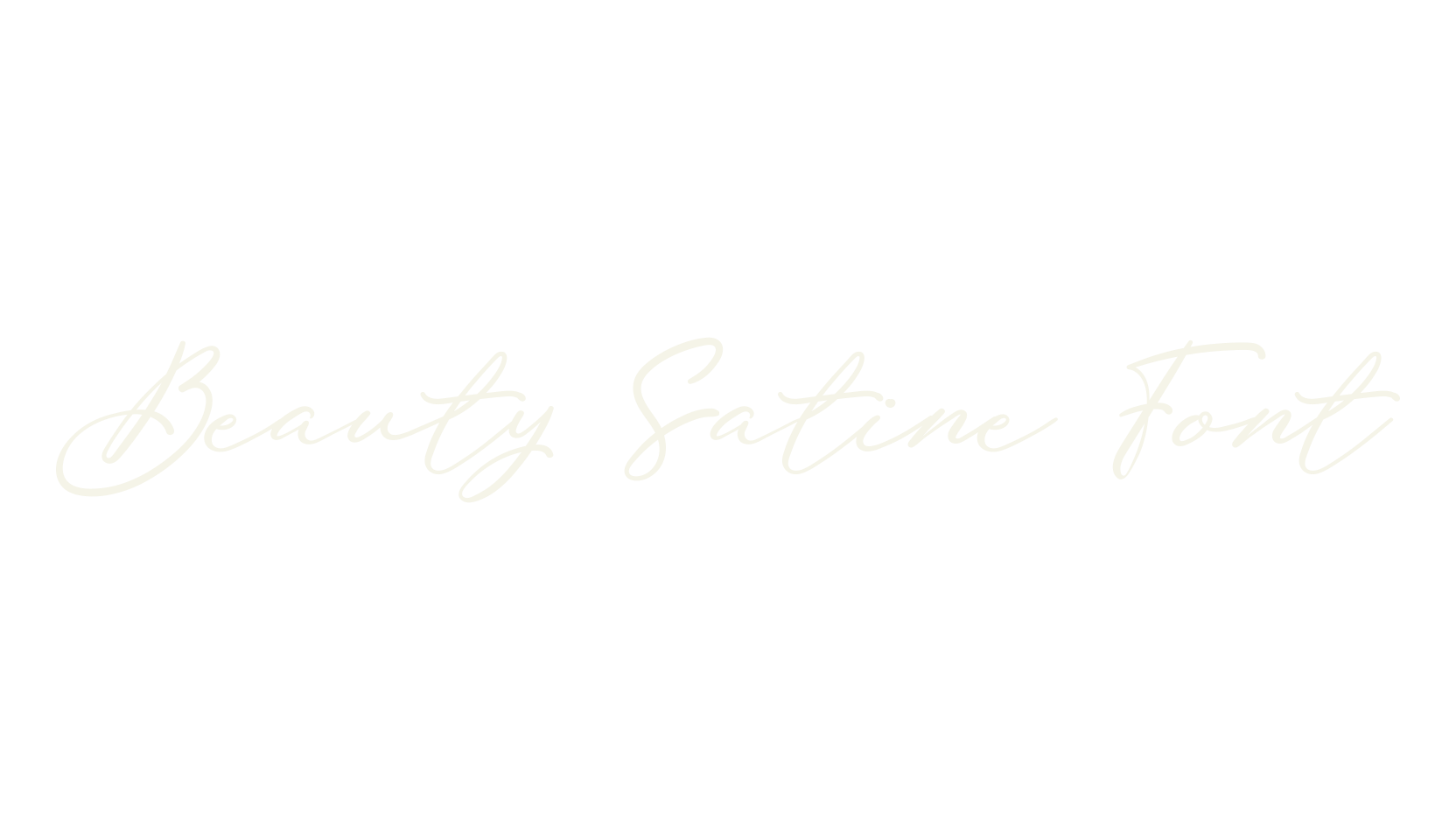 Beauty Satine Font, fashion script font preview