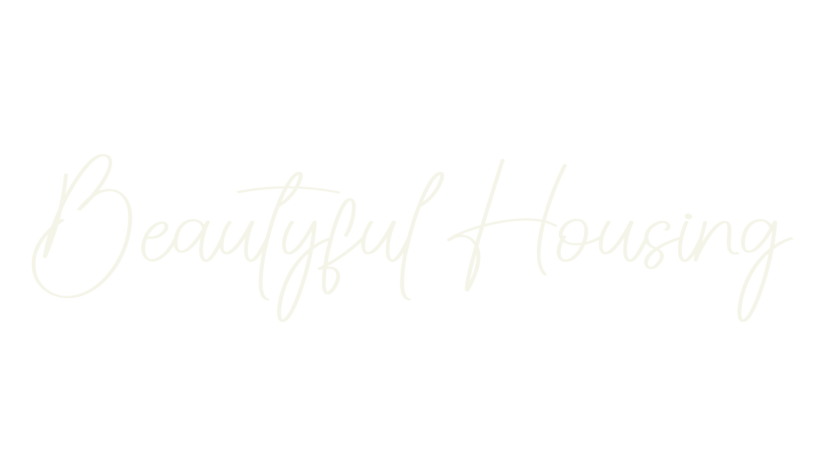 Beautyful Housing, calligraphy font preview