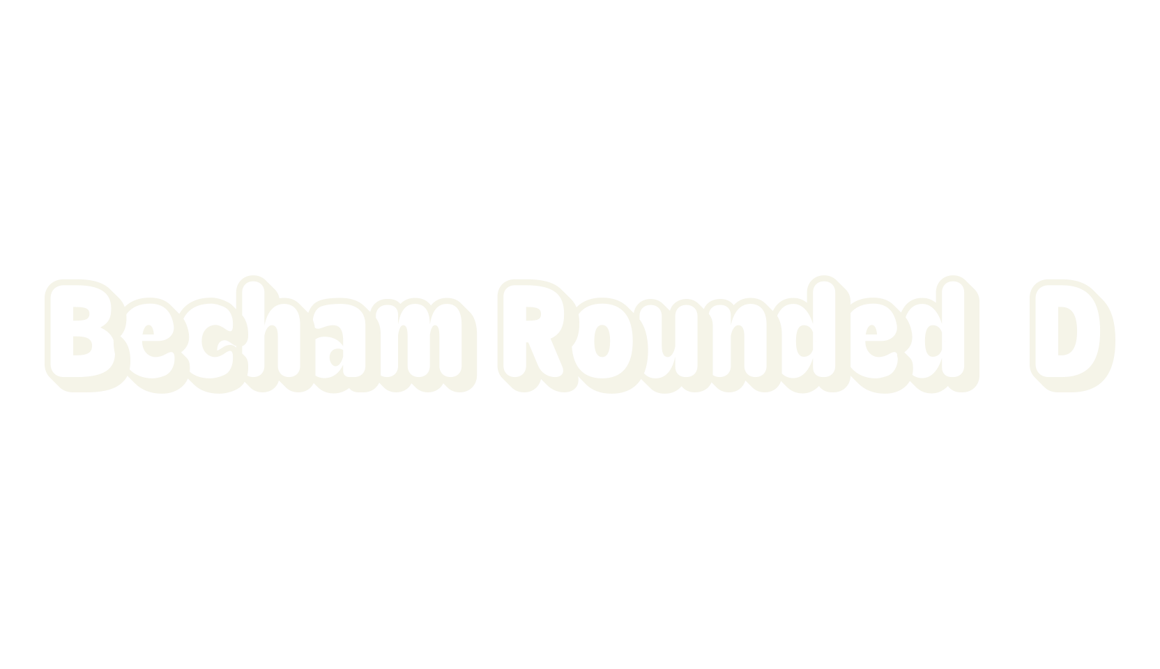 Becham Rounded 3D, 3d font preview