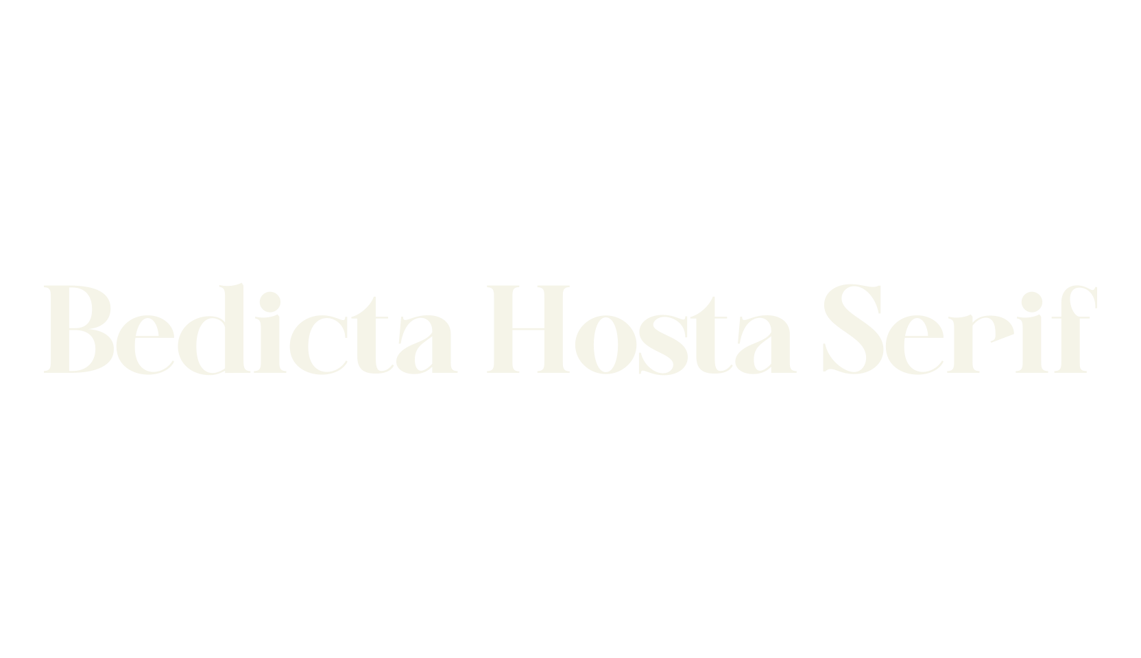 Bedicta Hosta Serif, serif font preview