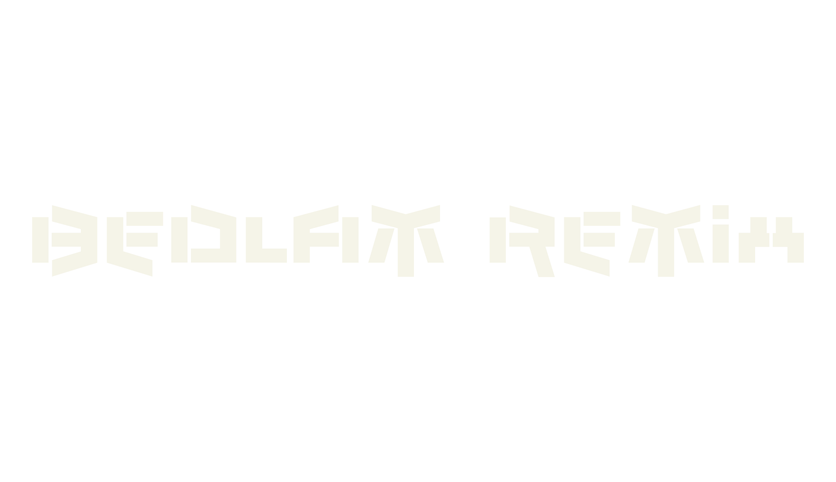 Bedlam Remix, stencil font preview
