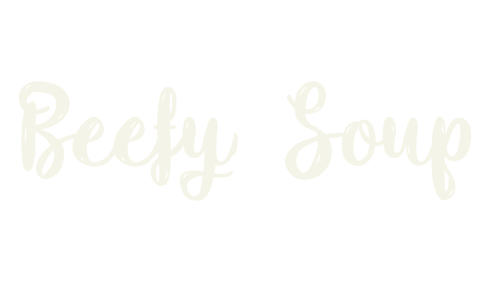 Beefy Soup, lettering font preview