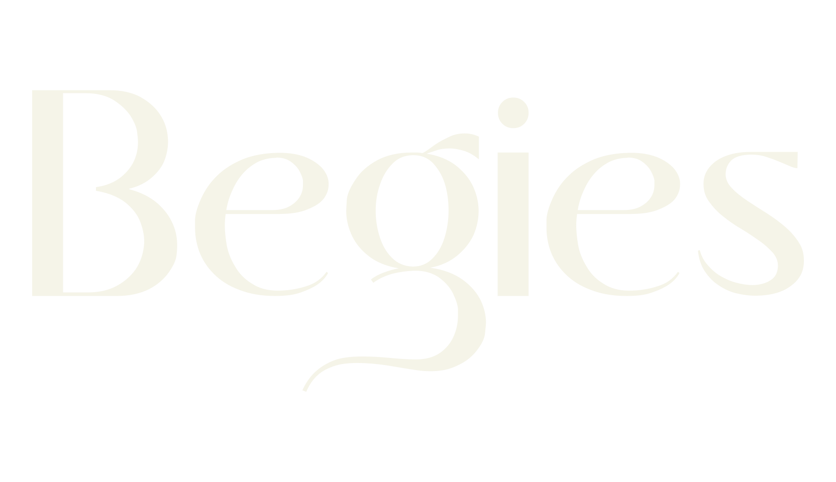 Begies, sans serif font preview