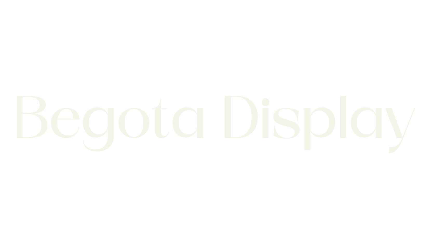 Begota Display, sans serif font preview