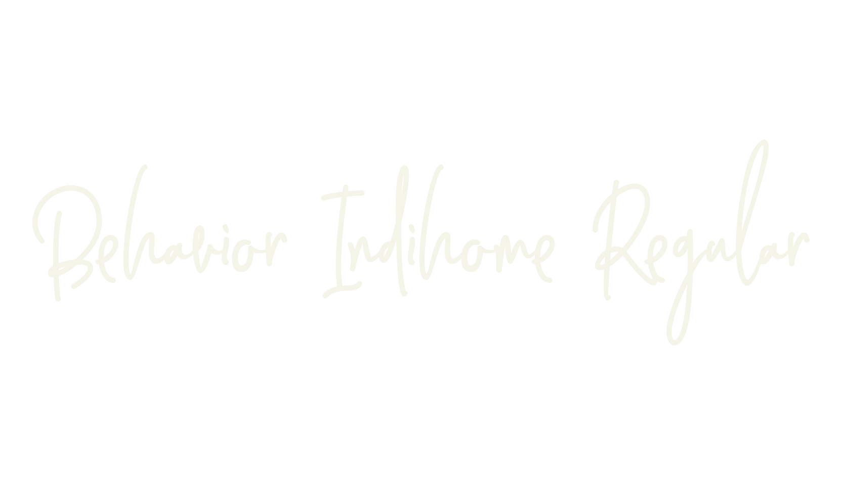 Behavior Indihome Regular, logo font preview