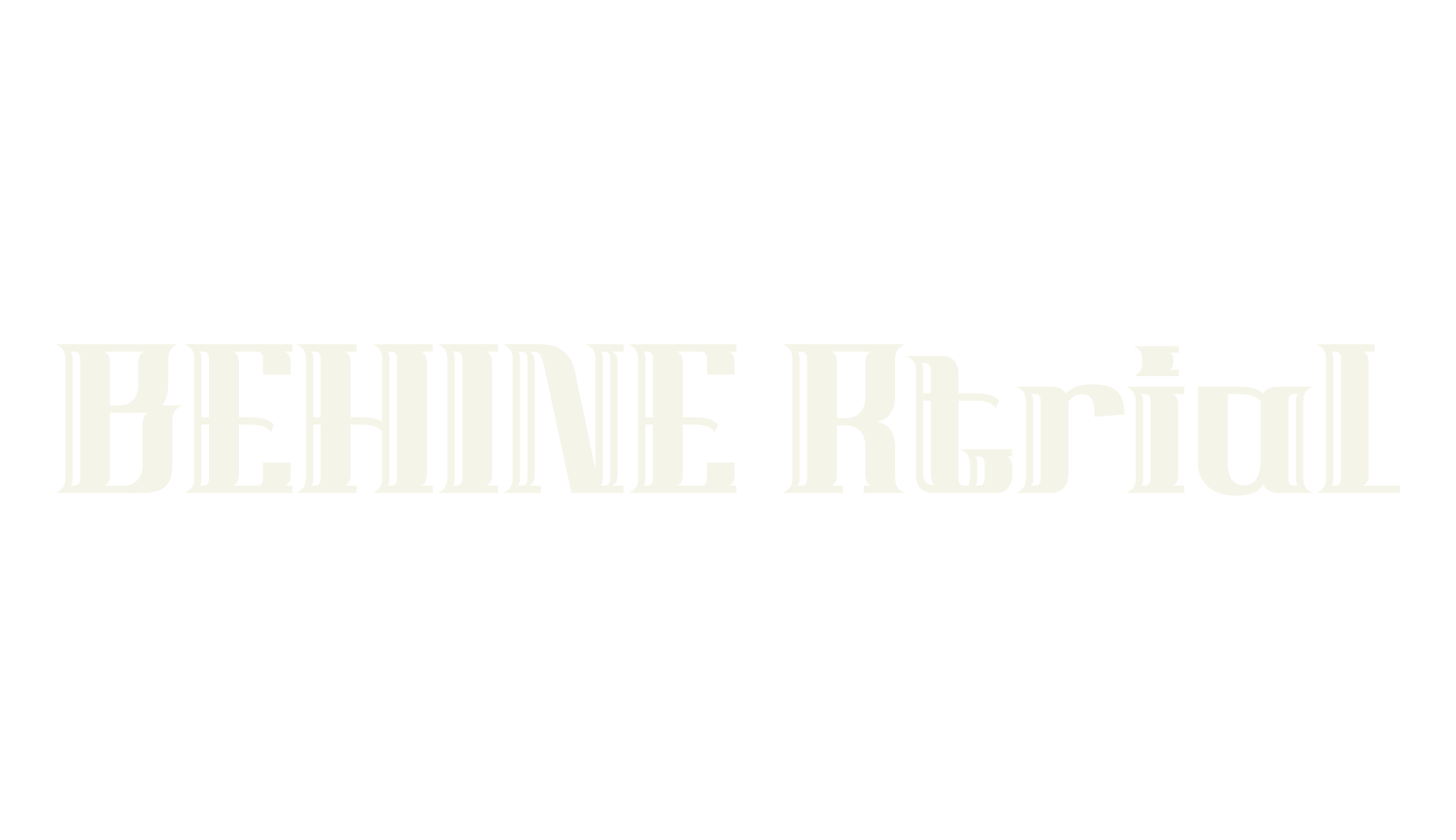 BEHINE Rtrial, art deco font preview