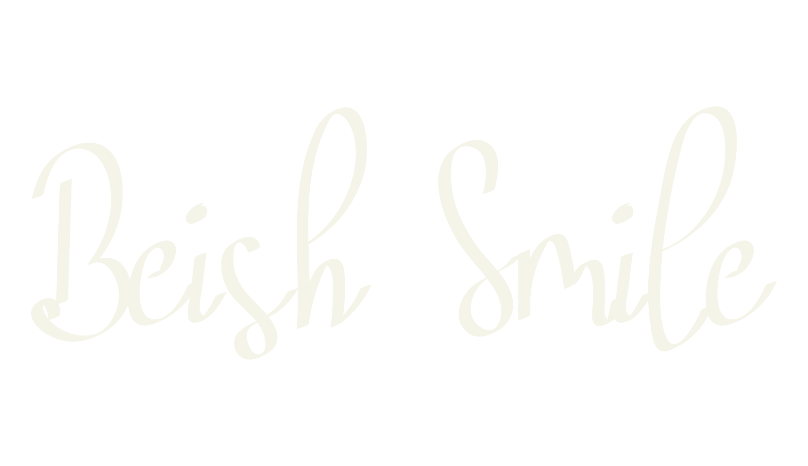 Beish Smile, cursive font preview
