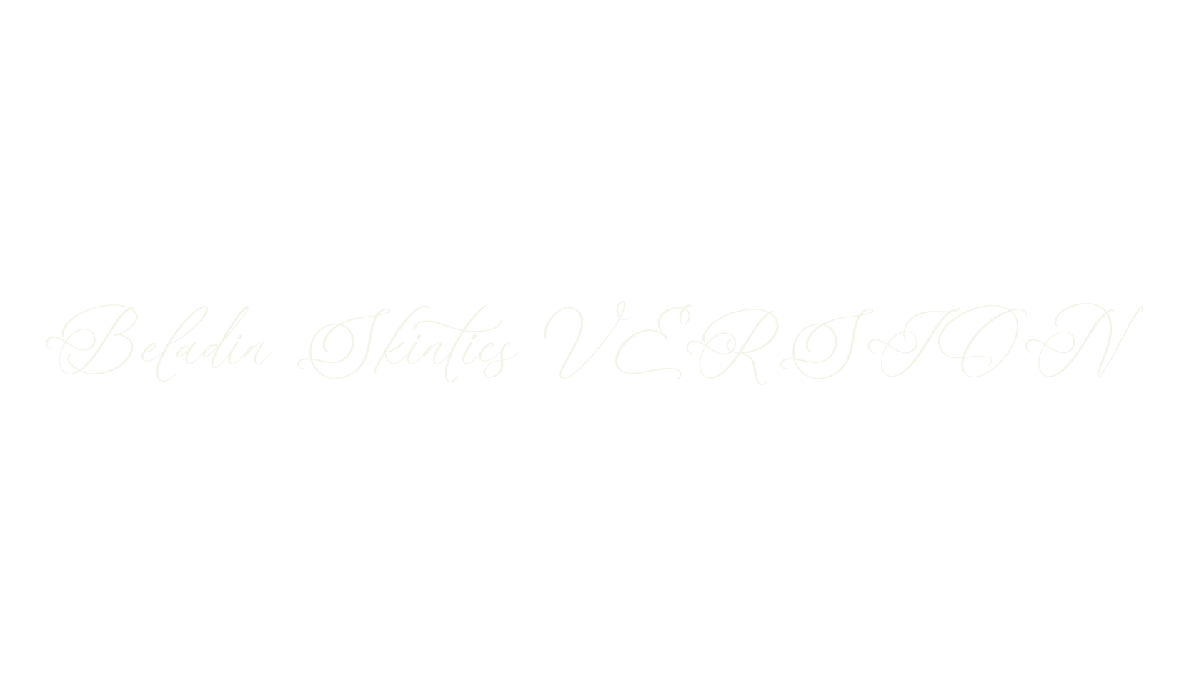 Beladin Skintics VERSION, script font preview